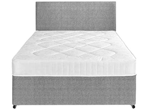 Perfect Sleep 3FT Single Grey Fabric Divan Bed