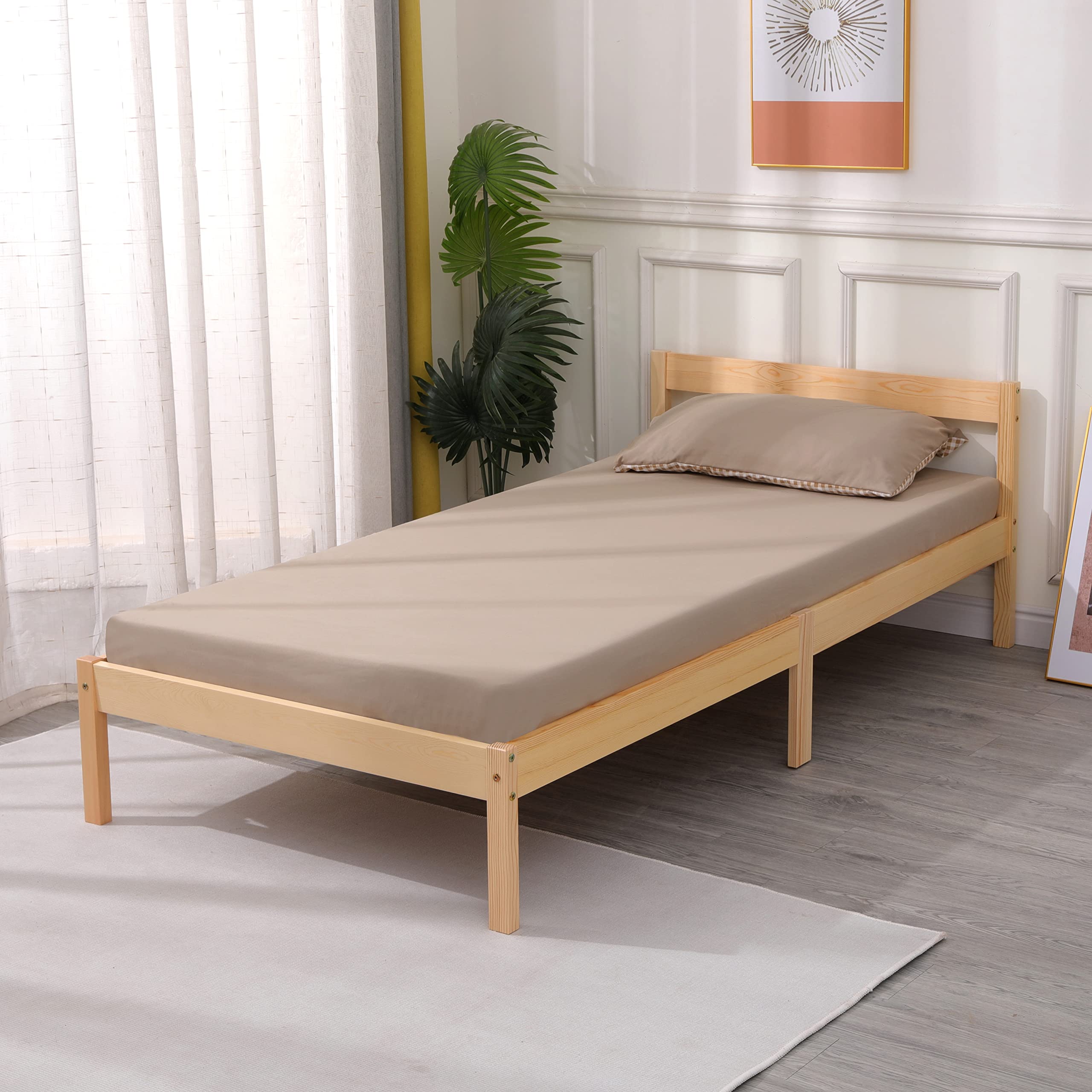 Vivo Technologies Solid Wooden Single Bed
